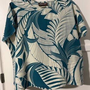 Maika’i hawaiian company Tropical Leaf Print Shirt